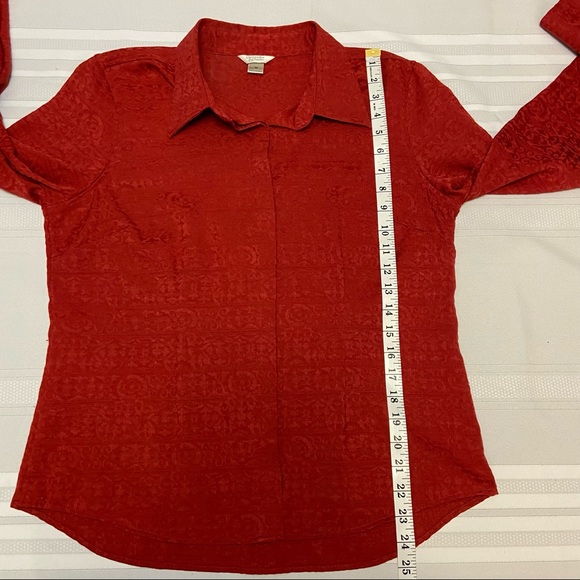 Christopher & Banks Womens Dressy Red Blouse - Excellent Condition size M - Picture 4 of 5